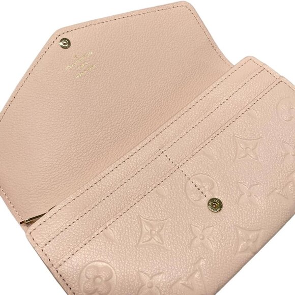 Auth LOUIS VUITTON Portefeuille Sara M83443 Pink Opal Monogram Empreinte - - Picture 3 of 12